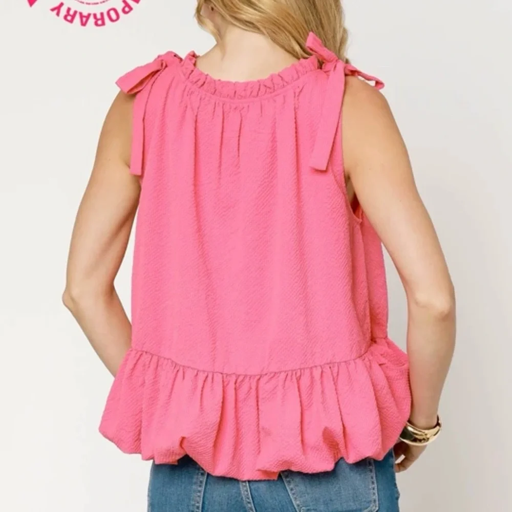 Pink Ruffle Top - Picture 3 of 4